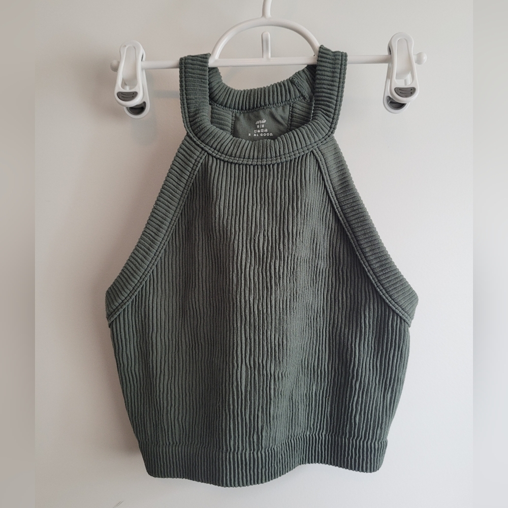 Aerie Cropped Ribbed Top